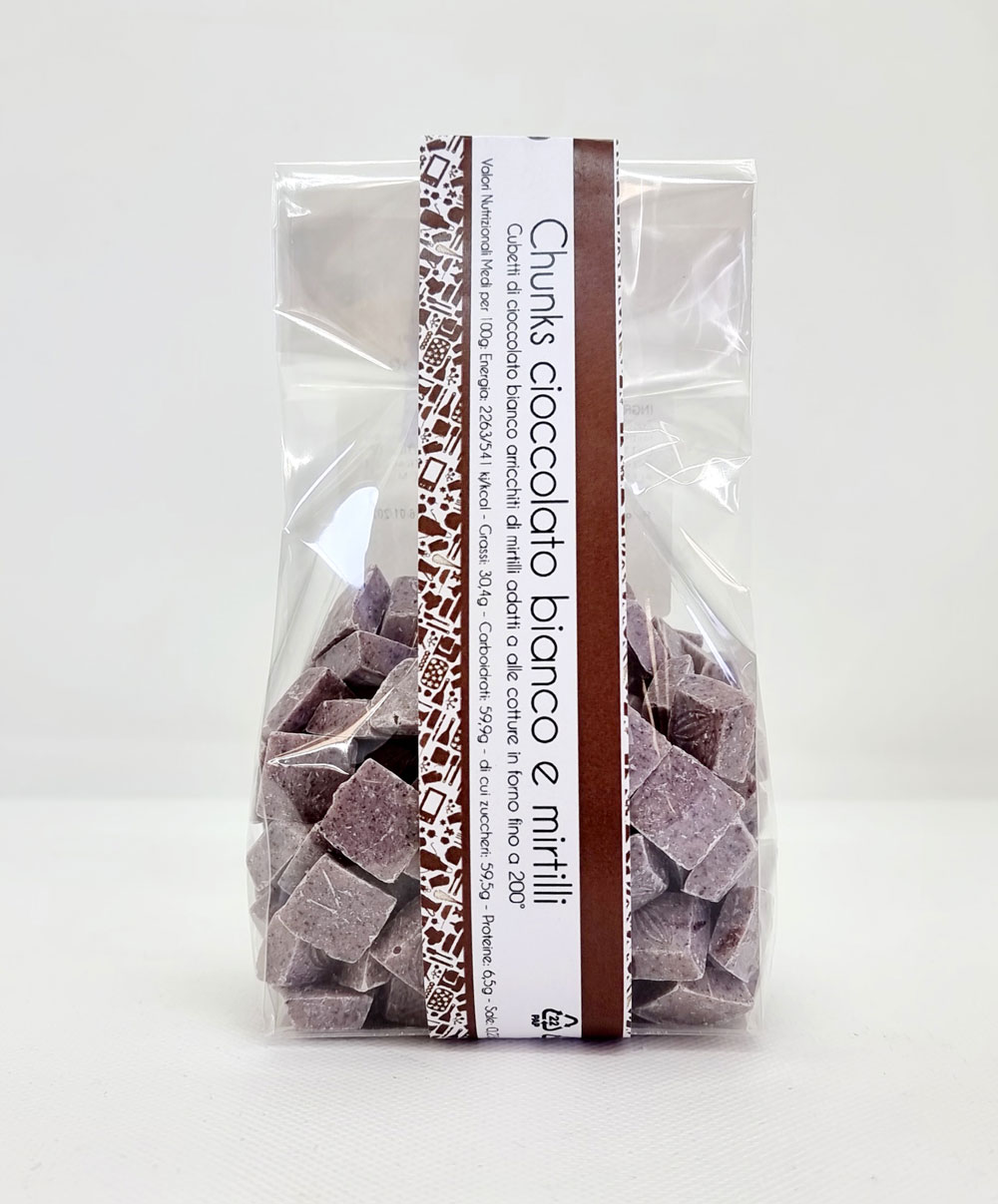 Chunks al cioccolato bianco mirtillo 200g